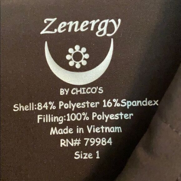 Chico’s rich dark brown zip jacket/ pockets - Picture 4 of 9